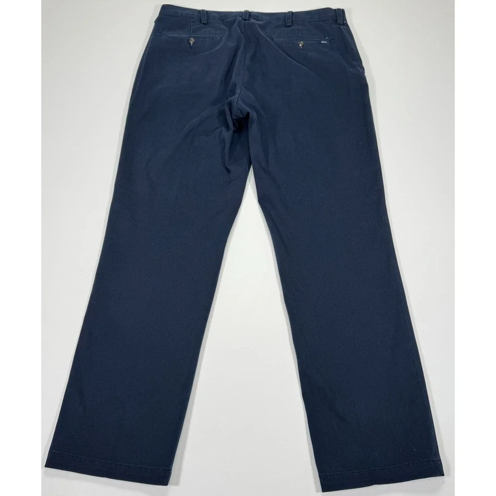Polo Ralph Lauren Classic Fit Mens Chino Pants 36x32 Navy Blue Cotton Flat Front